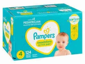 pampers swaddlers size 4 124 count