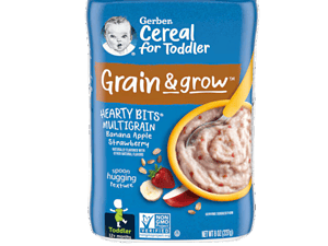 An image of Gerber Cereal for Toddler Grain and Grow Baby Hearty Bits