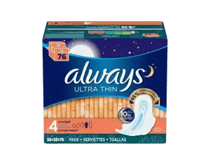 always ultra thin overnight sanitary pads