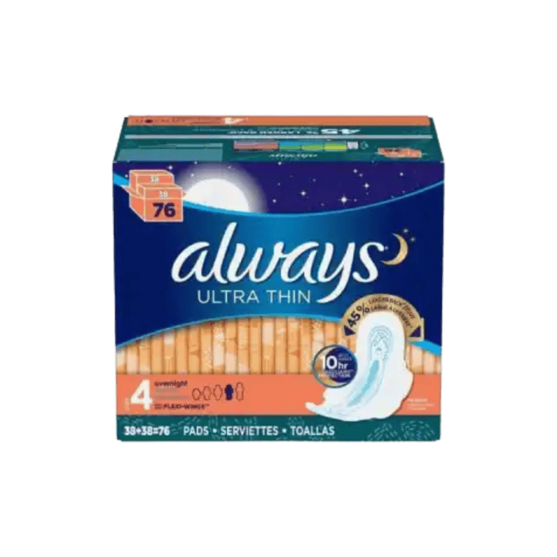 always ultra thin overnight sanitary pads