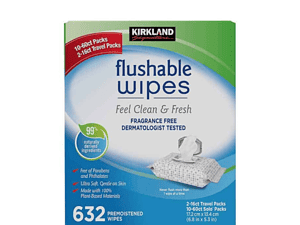 flushable wipes