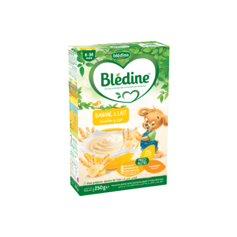 An image of Bledine Baby Cereal Banana and Milk