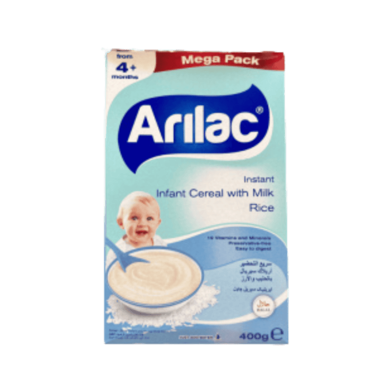 An image of Arilac Infant Cereal with Milk rice