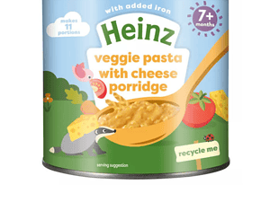 heinz veggie pasta with cheese porridge