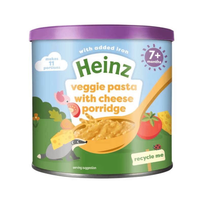 heinz veggie pasta with cheese porridge